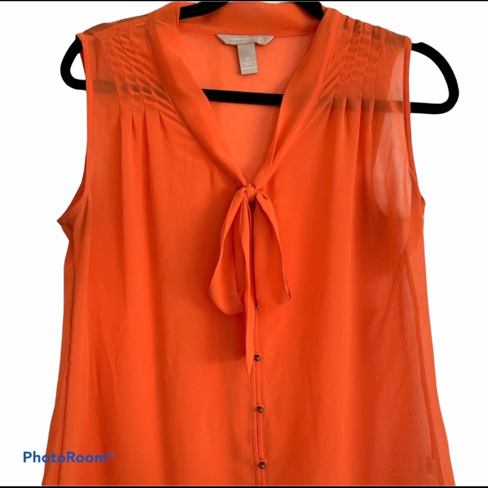Banana Republic Sleeveless Orange Blouse